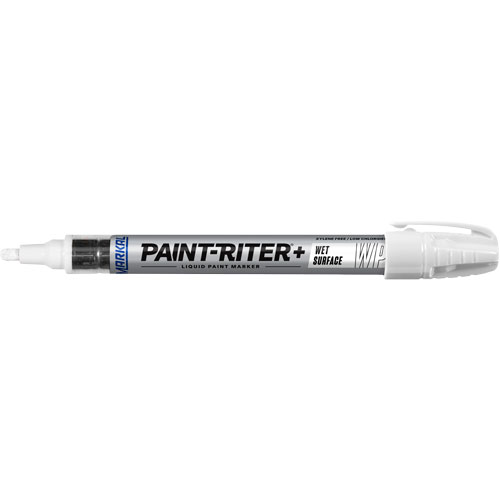 Marqueur &agrave; peinture pour surfaces humides Paint-Riter+, Liquide, Blanc Rideout Tool & Machine Inc.
