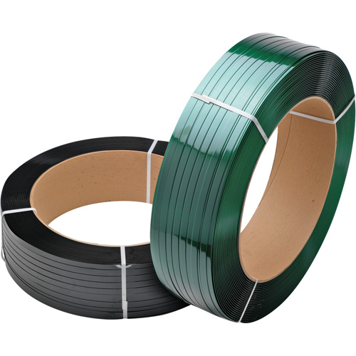 Feuillard, Polyester, 1/2" la x 9000' lo, Vert, Calibre Machine Rideout Tool & Machine Inc.