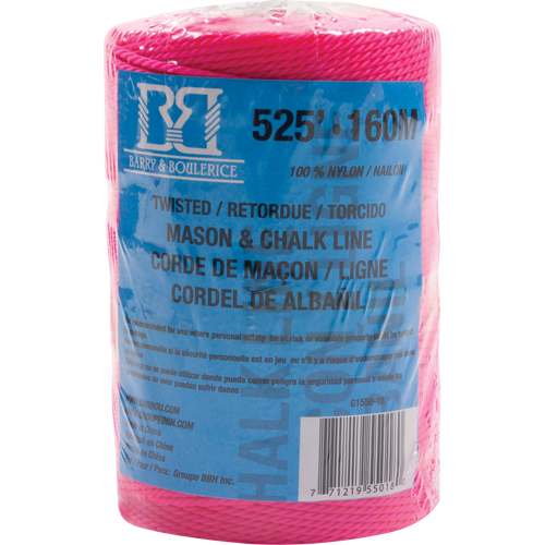 Corde pour maçon/ligne de craie, 525', Nylon Rideout Tool & Machine Inc.