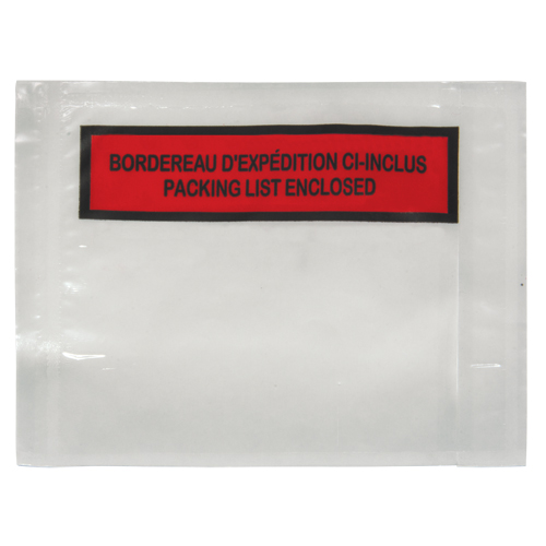 Packing List Envelope, 4-1/2" L x 5-1/2" W, Backloading Style Rideout Tool & Machine Inc.