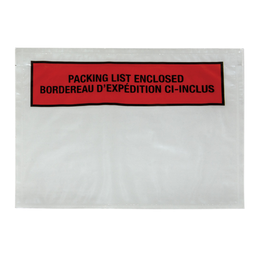 Pochette pour bordereau d'exp&eacute;dition, 7" lo x 5-1/2" la, Style Insertion par l'arri&egrave;re Rideout Tool & Machine Inc.