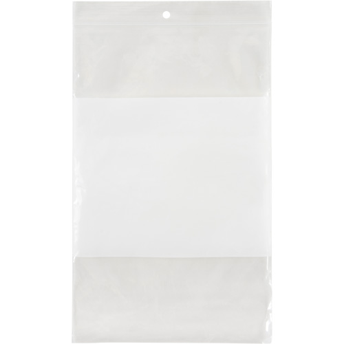 White Block Poly Bags, Reclosable, 9" x 6", 2 mils Rideout Tool & Machine Inc.