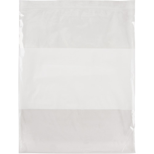 White Block Poly Bags, Reclosable, 15" x 12", 2 mils Rideout Tool & Machine Inc.