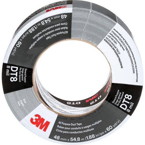 Ruban adh&eacute;sif tout usage DT8, 8 mils, Argent, 48 mm (2") x 55 m (180') Rideout Tool & Machine Inc.