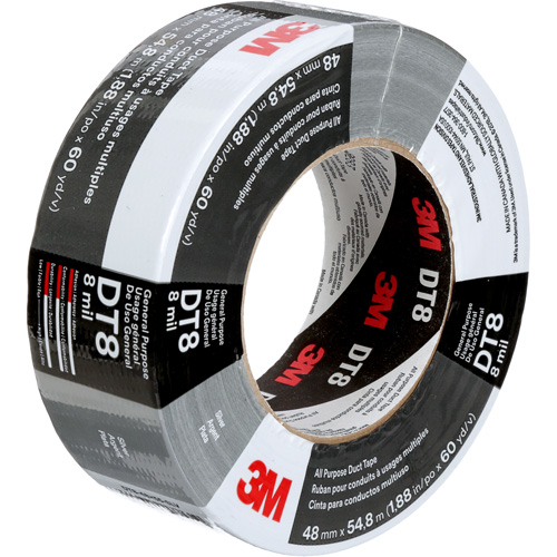 Ruban adh&eacute;sif tout usage DT8, 8 mils, Argent, 48 mm (2") x 55 m (180') Rideout Tool & Machine Inc.
