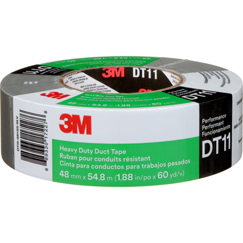DT11 Heavy-Duty Duct Tape, 11 mils, Silver, 48 mm (2") x 55 m (180') Rideout Tool & Machine Inc.