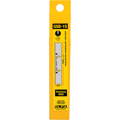 Lames de rechange pour racloir pour le verre, Style Simple Rideout Tool & Machine Inc.