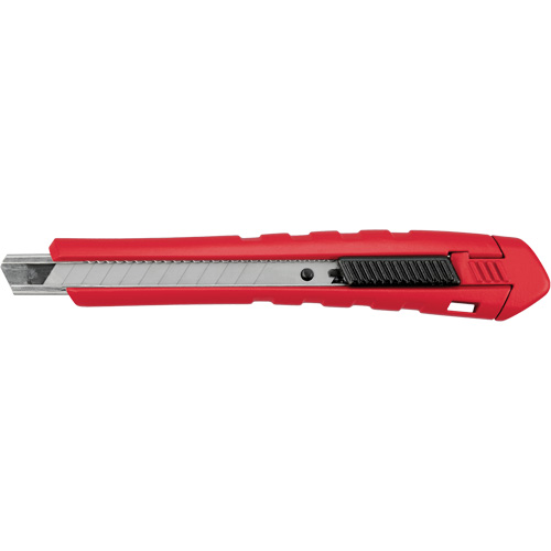Snap-Off Knife, 9 mm, Carbide, Rubber/Polypropylene Handle Rideout Tool & Machine Inc.
