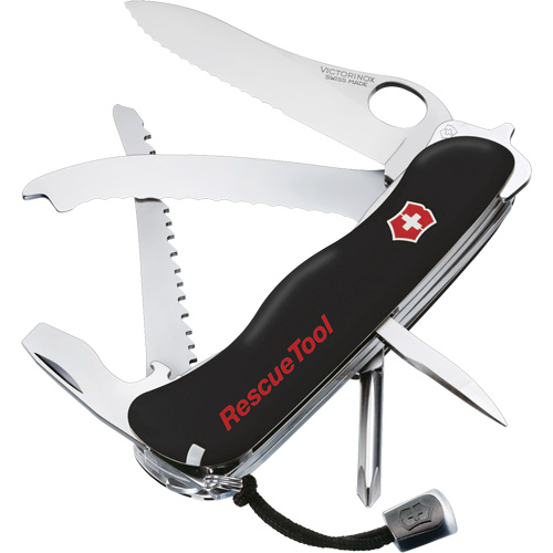 RescueTool Pocket Knife, 12 Functions, 0.3 lbs. Rideout Tool & Machine Inc.