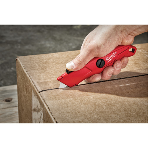 Self-Retracting Knife, 3/4", Steel, Metal Handle Rideout Tool & Machine Inc.