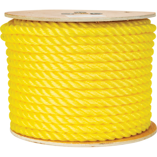 Corde jaune tress&eacute;e 5/8", Polypropyl&egrave;ne, 200' Rideout Tool & Machine Inc.