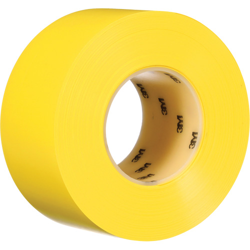 Durable Floor Marking Tape 971, 3" x 108', Vinyl, Yellow Rideout Tool & Machine Inc.