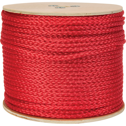 Corde rouge tress&eacute;e, Polypropyl&egrave;ne, 500' Rideout Tool & Machine Inc.