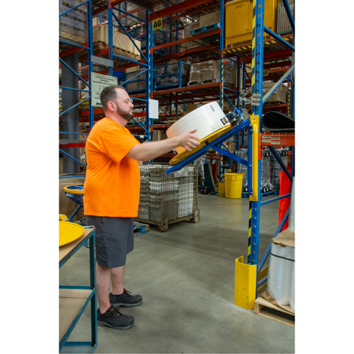 Strapping Dispenser, Polyester/Steel/Polypropylene Straps, 16"/8" Core Dia., 3"/8"/6" Roll Width Rideout Tool & Machine Inc.