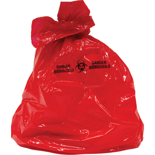 Waste Bags, Bio-Hazard, 50" L x 37" W, 2 mils Rideout Tool & Machine Inc.