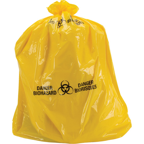 Waste Bags, Bio-Hazard, 38" L x 30" W, 2 mils Rideout Tool & Machine Inc.
