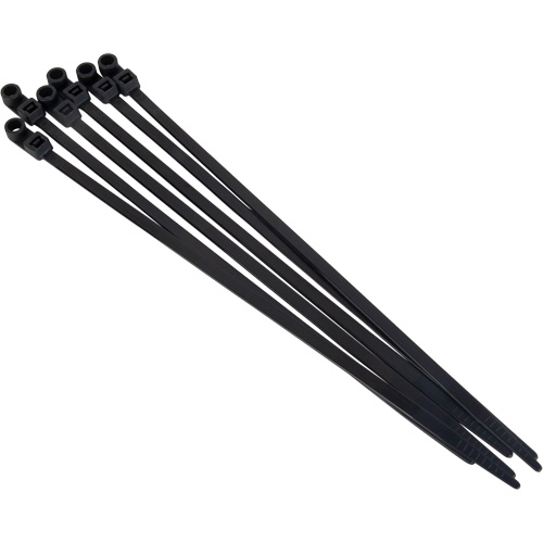 Screw-In Cable Tie, 8" Long, 50 lbs. Tensile Strength, Black Rideout Tool & Machine Inc.