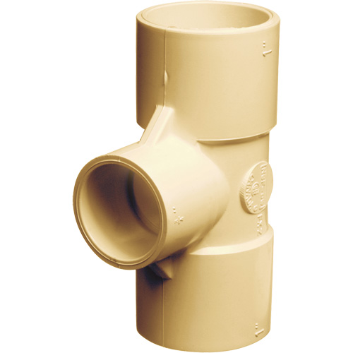 Flowguard Gold&reg; Tee Fitting, Reducing, CPVC, 3/4" x 1/2" x 3/4" Rideout Tool & Machine Inc.