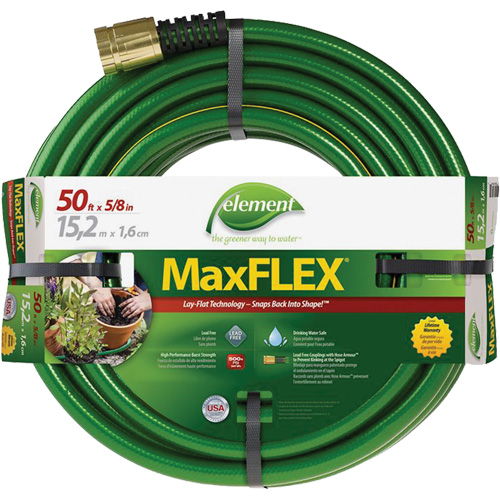 Element&reg; MaxFlex&reg; Hose, Copolymer, 5/8" dia. x 50' Rideout Tool & Machine Inc.