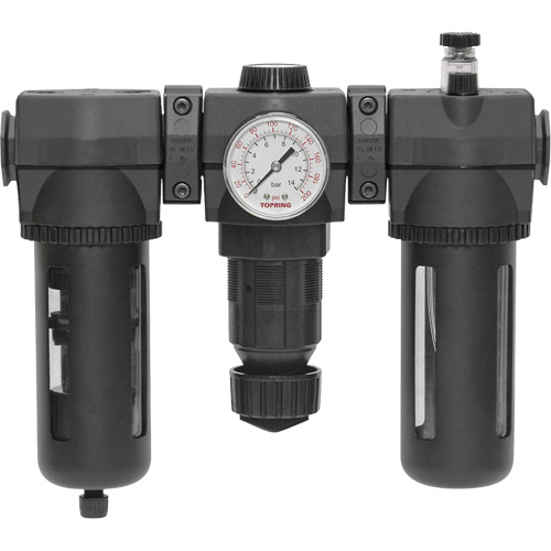 Filtre, d&eacute;tendeur & lubrificateur Modulair 400 avec drain manuel & bol standard, 3/4" NPTF Rideout Tool & Machine Inc.