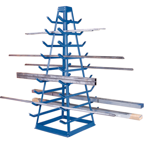 Bar Storage Racks - Horizontal Bar Racks, Horizontal, 9 Levels, 18" W x 40" D x 84" H, 1800 lbs. Cap. Rideout Tool & Machine Inc.