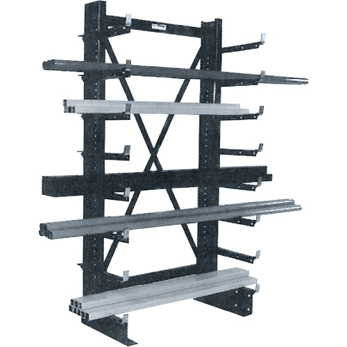 Single-sided Minitree&reg; Cantilever Rack, 36" W x 76-3/16" H Rideout Tool & Machine Inc.