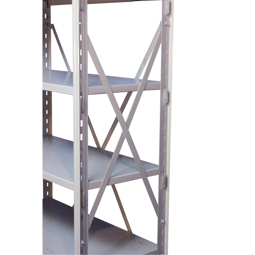 Croisillons arri&egrave;res pour rayonnage enclenchable Interlok Rideout Tool & Machine Inc.