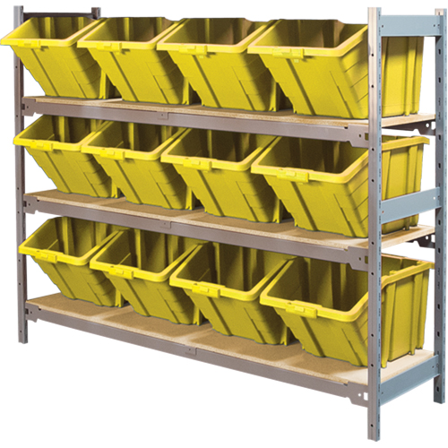&eacute;tag&egrave;res larges avec bacs g&eacute;ants en plastique, Acier, Sans boulons, De base, 66" la x 60" h x 18" p Rideout Tool & Machine Inc.