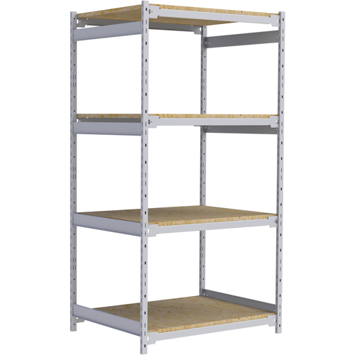 Wide Span Record Storage Shelving, Steel, 4 Shelves, 42" W x 32" D x 84" H Rideout Tool & Machine Inc.