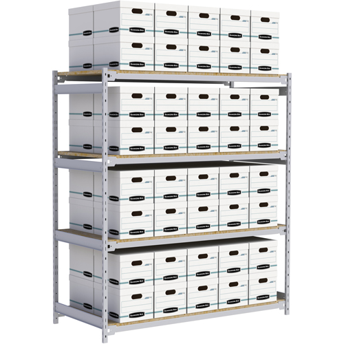 Wide Span Record Storage Shelving, Steel, 4 Shelves, 72" W x 32" D x 84" H Rideout Tool & Machine Inc.