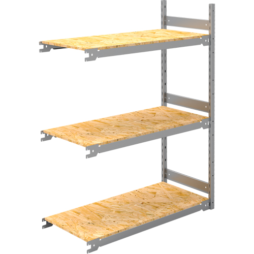 Wide Span Record Storage Shelving, Steel, 3 Shelves, 42" W x 18" D x 60" H, Add-On Kit Rideout Tool & Machine Inc.