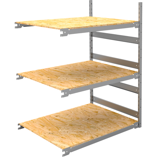 Wide Span Record Storage Shelving, Steel, 3 Shelves, 42" W x 32" D x 60" H, Add-On Kit Rideout Tool & Machine Inc.