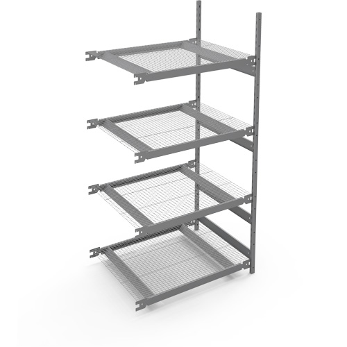 &eacute;tag&egrave;re de grande largeur, Acier, Sans boulons, Capacit&eacute; 1340 lb, 42" la x 84" h x 32" p Rideout Tool & Machine Inc.