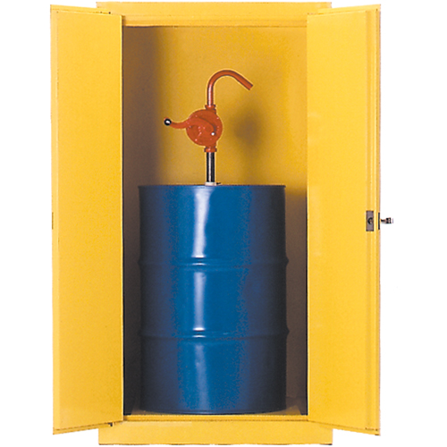 Drum Safety Cabinets, 55 US gal. Cap., Yellow Rideout Tool & Machine Inc.