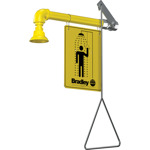 Horizontal Supply Emergency Shower Stations, Wall-Mount Rideout Tool & Machine Inc.