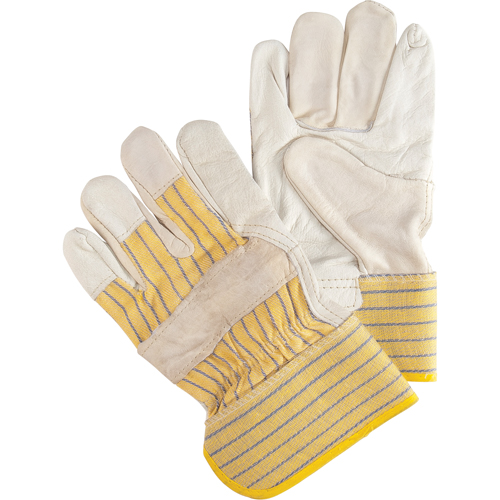 Abrasion-Resistant Fitter's Gloves, Large, Grain Cowhide Palm Rideout Tool & Machine Inc.