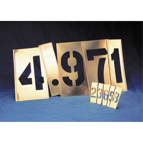 Gothic Brass Interlocking Stencils - Individual Letters & Numbers, Number, 6" Rideout Tool & Machine Inc.