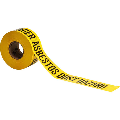 Barricade Tape, English, 3" W x 200' L, 3 mils, Black on Yellow Rideout Tool & Machine Inc.
