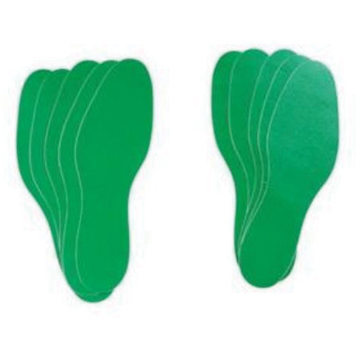 Floor Marking Labels, Footprint, 12" L x 3.75" W, Green, Vinyl Rideout Tool & Machine Inc.