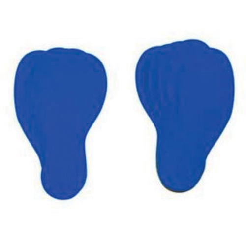 Floor Marking Labels, Footprint, 12" L x 3.75" W, Blue, Vinyl Rideout Tool & Machine Inc.