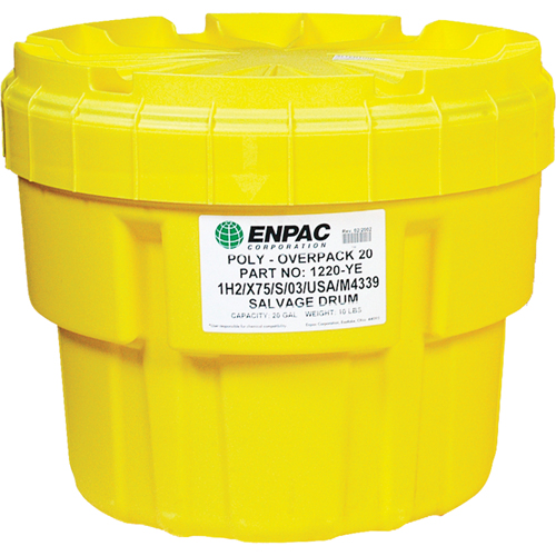 Poly-Overpack&reg; 20 Salvage Drum, 20 US gal., Stationary Rideout Tool & Machine Inc.