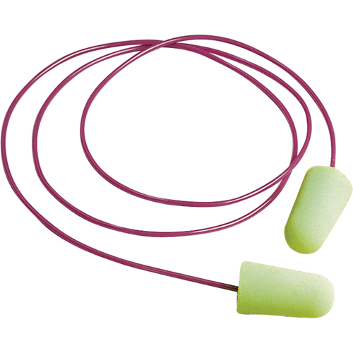 Bouchons d'oreilles en mousse Pura-Fit, Vrac - Boîte, Avec cordon Rideout Tool & Machine Inc.