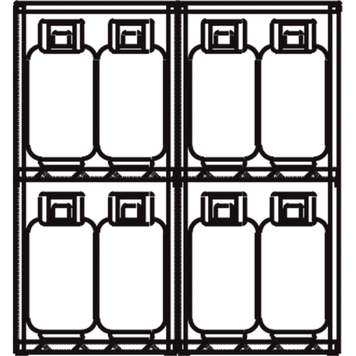 Armoires en aluminium pour bouteilles GPL, nbre de bouteilles: 16, 60" , 32" , 65" , Argent Rideout Tool & Machine Inc.