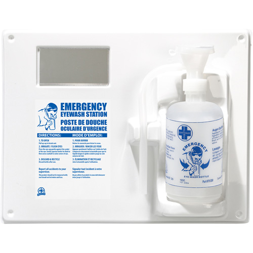 Poste de douche oculaire - Poste simple a/bouteille vide Rideout Tool & Machine Inc.