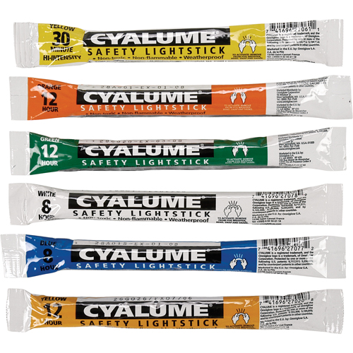B&acirc;tons de s&eacute;curit&eacute; luminescents Cyalume 6", Vert, Dur&eacute;e 12 h Rideout Tool & Machine Inc.