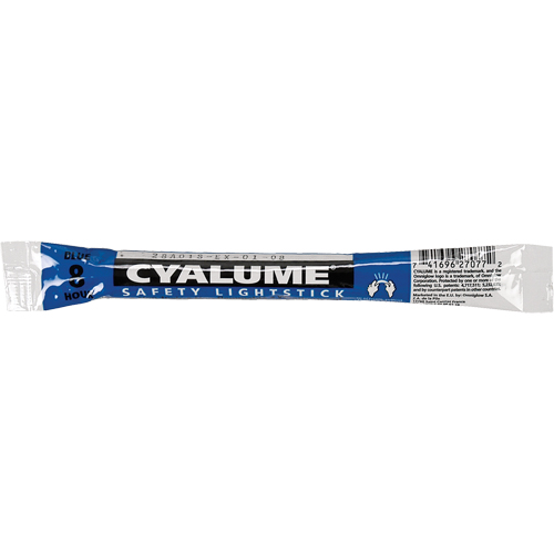 B&acirc;tons de s&eacute;curit&eacute; luminescents Cyalume 6", Bleu, Dur&eacute;e 8 h Rideout Tool & Machine Inc.