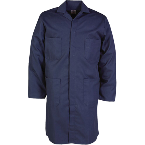 100% Cotton Shop Coats, Cotton, Size 34, Navy Blue Rideout Tool & Machine Inc.