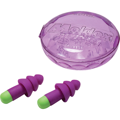 Bouchons d'oreilles r&eacute;utilisables Rockets, Sans cordon, Vrac - &eacute;tui en plastique, 27 dB NRR, Taille unique Rideout Tool & Machine Inc.