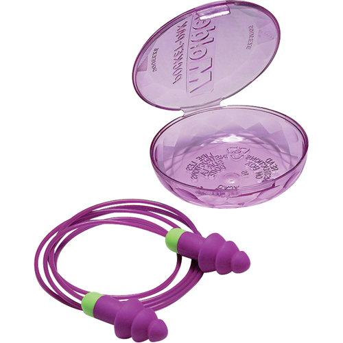 Rockets&reg; Reusable Earplugs, Corded, Bulk - Plastic Case, 27 dB NRR, One-Size Rideout Tool & Machine Inc.