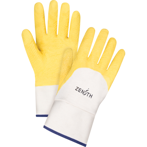 Gants enduits au fini rugueux, 10/T-Grand, R&ecirc;vetement Latex de caoutchouc, Enveloppe en Coton Rideout Tool & Machine Inc.